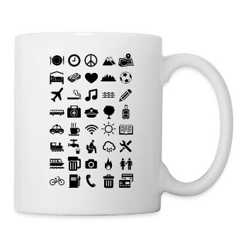 Symbols for tourists - Mug - white - Right