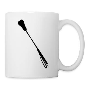 Gerte - riding crop - Tasse - Weiß - Rechts