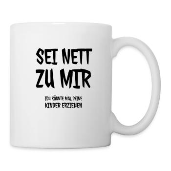 Sois gentil avec moi, je pourrais faire tes enfants... - Mug blanc - blanc - Droite