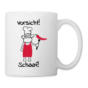 Vorsicht schaaf! - Tasse - Weiß - Rechts