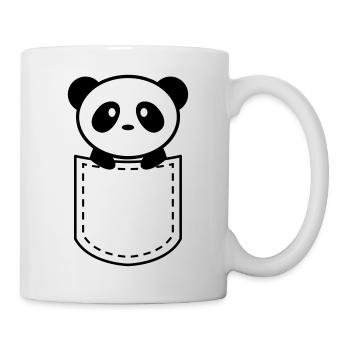 panda dans une poche - Mug blanc - blanc - Droite