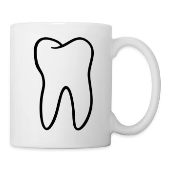 zahn__f1 - Tasse - Weiß - Rechts