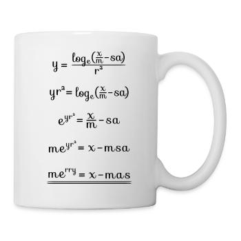 Christmas X-Mas Math Nerd Geek Gift Formula - Mug - white - Right