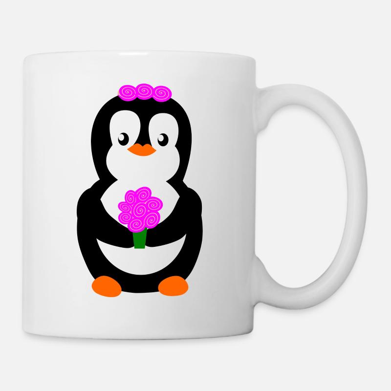 pengiun bride Pinguinbraut - Tasse - Weiß