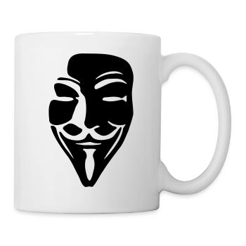 Guy Fawkes Mask for dark shirts - Mug - white - Right