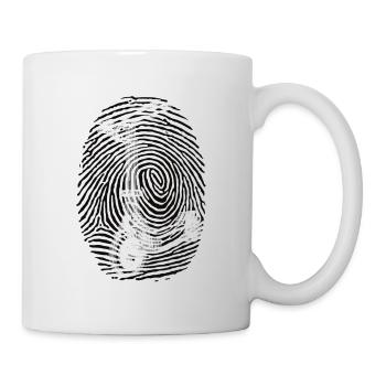 Escooter Elektroroller E-Roller Fingerprint - Tasse - Weiß - Rechts