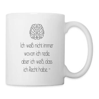 Je ne sais pas toujours de quoi je parle - Mug blanc - blanc - Droite