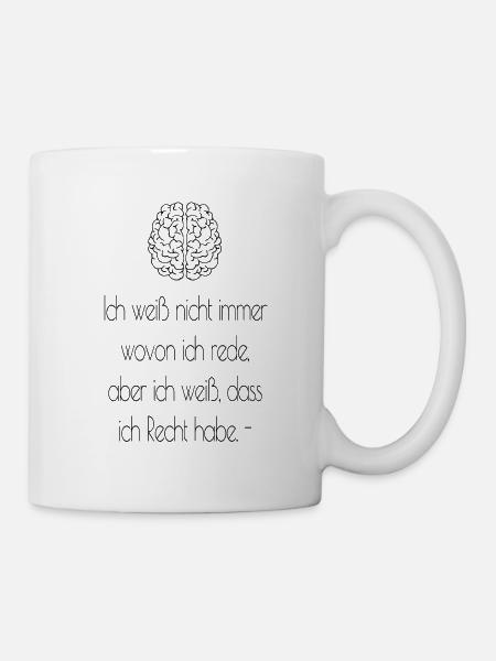 Je ne sais pas toujours de quoi je parle - Mug blanc - blanc