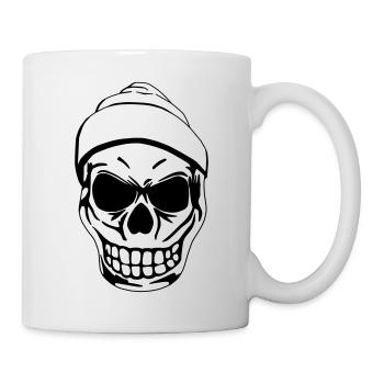Totenkopf - Tasse - Weiß - Rechts