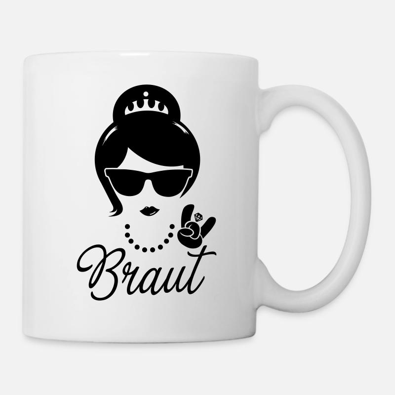 Braut Bride JGA Hochzeit stag do polterabend shirt - Tasse - Weiß