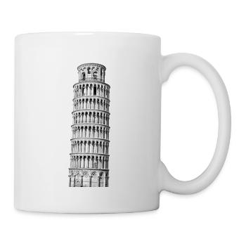 Schiefe Turm von Pisa - Tasse - Weiß - Rechts