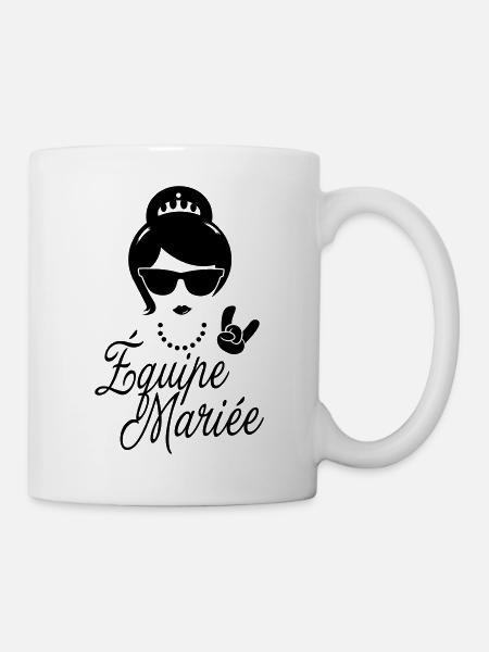 Équipe de la future Mariée Enterrement Vie EVJ - Mug blanc - blanc