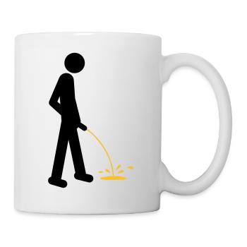 Pee - Tasse - Weiß - Rechts