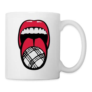 petanque tire langue language mouth boul - Mug blanc - blanc - Droite