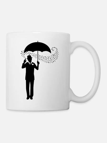 Magician - Umbrella - Melon - Pantomime - 1C - Mug - white