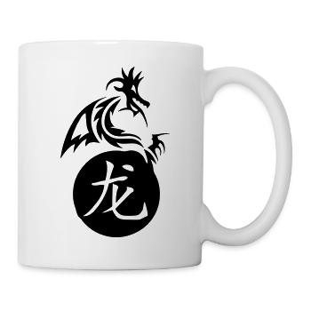 Drache Chinesisches astrologisches Zeichen - Tasse - Weiß - Rechts