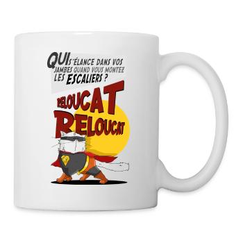 Reloucat et les escaliers - Mug blanc - blanc - Droite