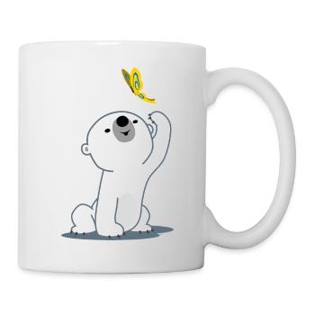 Cute Cartoon Polar Bear Cub by Cheerful Madness!! - Mug - white - Right