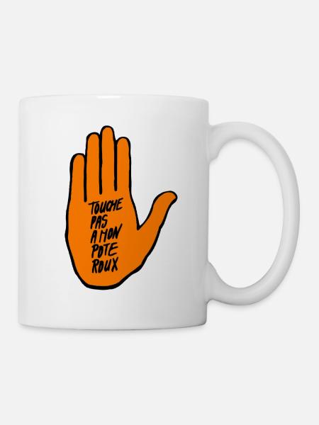 Touche pas à mon pote roux - SOS Roucisme - Mug blanc - blanc
