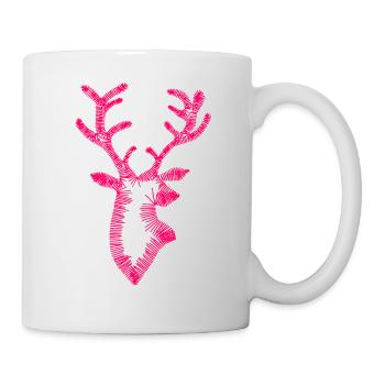Cerf rose pour les femmes Wild Forêt Noire - Mug blanc - blanc - Droite