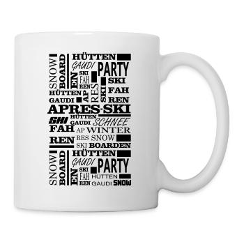 Skifahren - Apres ski - Winter - Weihnachten - Tasse - Weiß - Rechts