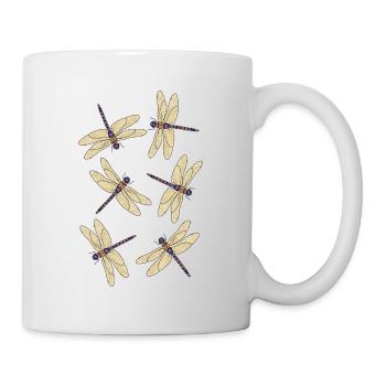 Sechs Libellen - Tasse - Weiß - Rechts