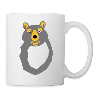 bear letter o drawing - Mug - white - Right