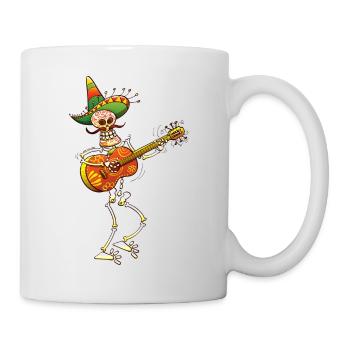 Mexican Skeleton Playing Guitar - Mug - white - Right