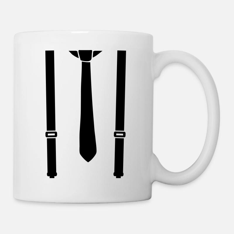 boss_krawatte_hosentraeger_f1 - Tasse - Weiß