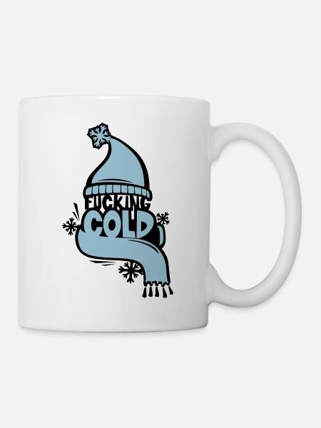 fucking cold - Tasse - Weiß