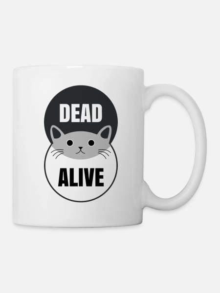 Schrödingers Katze Lustige Physiker Katze Physik - Tasse - Weiß