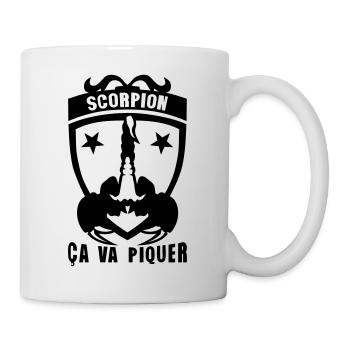 Skorpion Astrologisches Zeichen Stachel Logo - Tasse - Weiß - Rechts