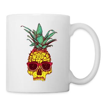 Ananas tête de mort - Mug blanc - blanc - Droite