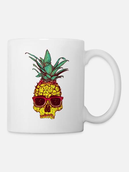 Ananas tête de mort - Mug blanc - blanc