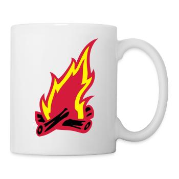 lagerfeuer_3c - Tasse - Weiß - Rechts