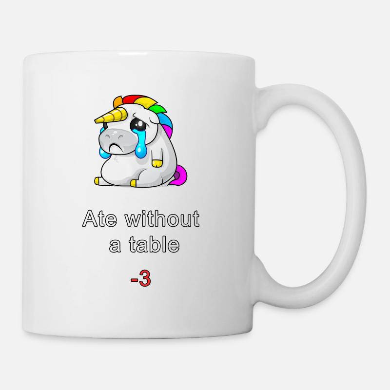 Aßen ohne Tisch! - Tasse - Weiß