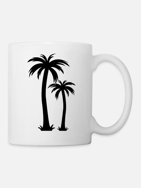 palmen - Tasse - Weiß
