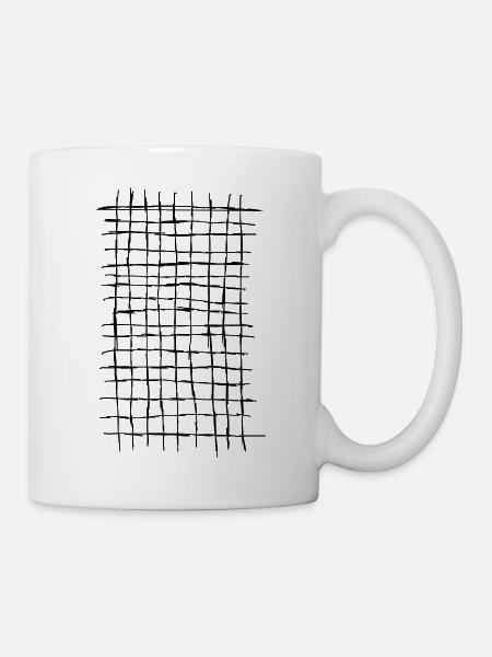 grid wire frame - bananaharvest - Mug - white
