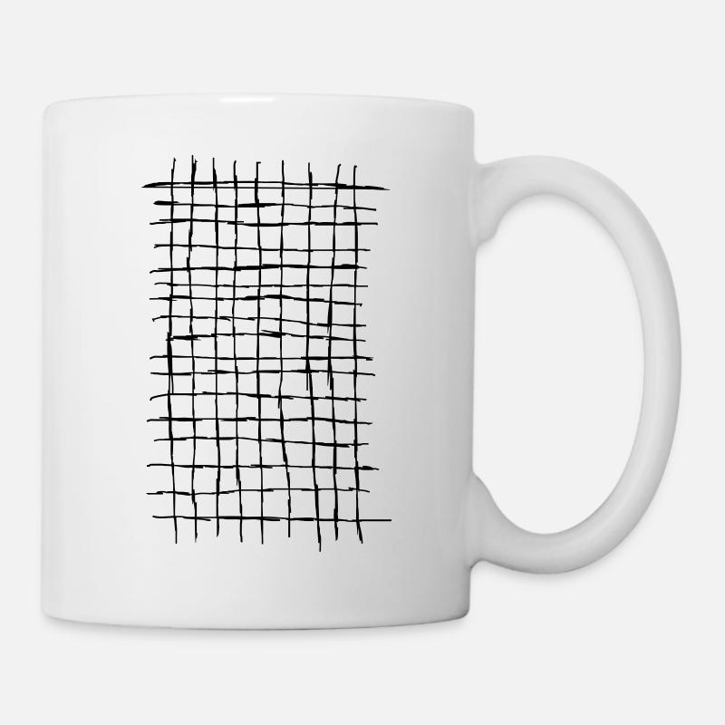 grid wire frame - bananaharvest - Mug - white