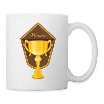 Trophäen-Pokal - Tasse - Weiß - Rechts