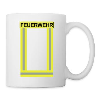 Feuerwehr-Neon - Tasse - Weiß - Rechts
