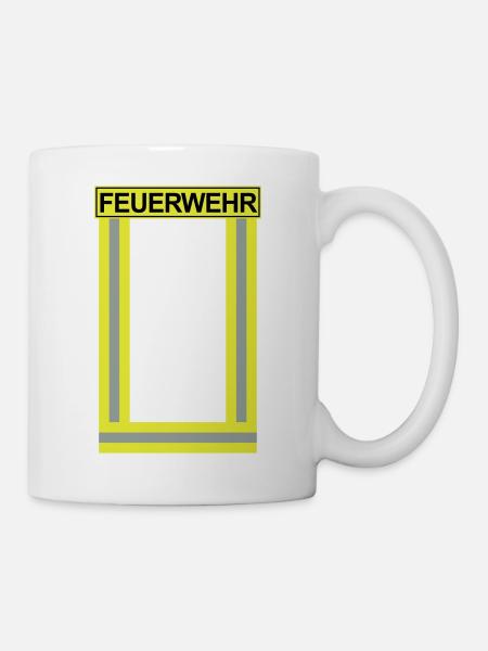 Feuerwehr-Neon - Tasse - Weiß