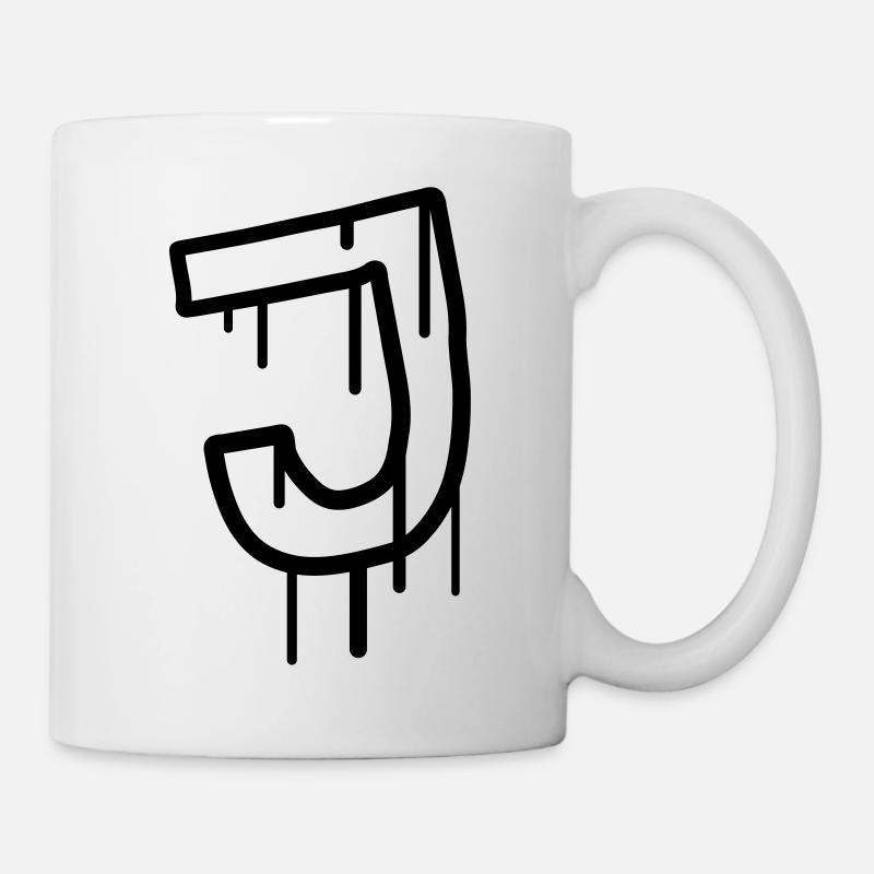 Letter J graffiti stamp - Mug - white