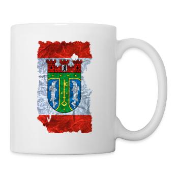 Treptow Köpenick 2 Fahne / Flagge vintage use look - Tasse - Weiß - Rechts