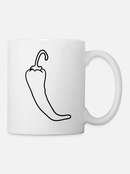Chili chilli peppers hot hot - Mug - white