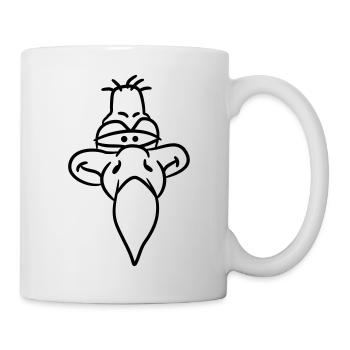 Tête de vautour comique drôle de bande dessinée - Mug blanc - blanc - Droite