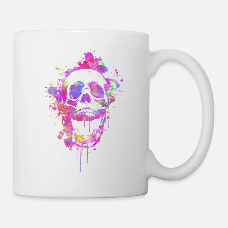 Cool & Trendy Abstract Skull - Mug - white
