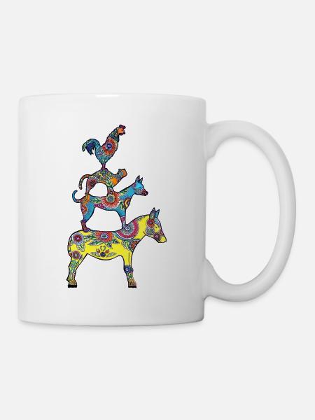 Die Musiker aus Bremen - Tasse - Weiß