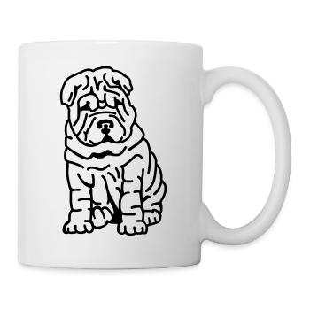 Shar Pei - Tasse - Weiß - Rechts