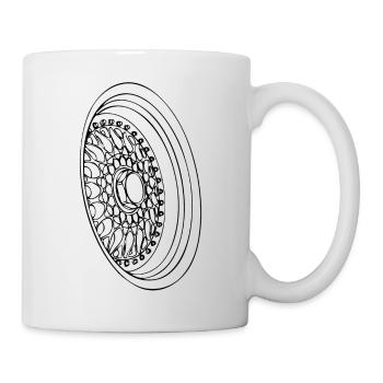 Retro Felge - Tasse - Weiß - Rechts
